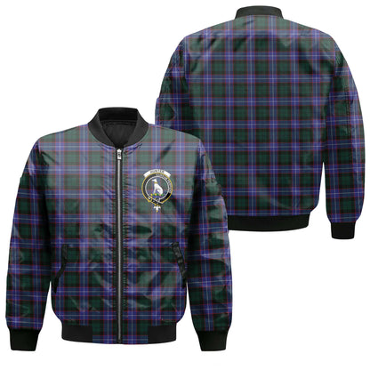 Clan Hunter Tartan Women Bomber Jacket Crest And Plaid Basic Style