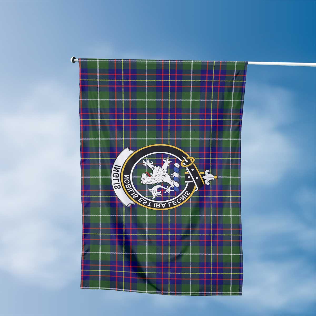 Clan Inglis Tartan Flag 1 Crest And Plaid Basic Style Tartan House Flag Crest And Plaid Basic Style