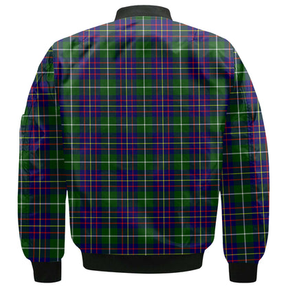 Clan Inglis Tartan Men Bomber Jacket Crest And Plaid Basic Style