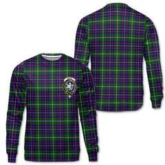 Clan Inglis Tartan Men Sweatshirt Crest And Plaid Basic Style