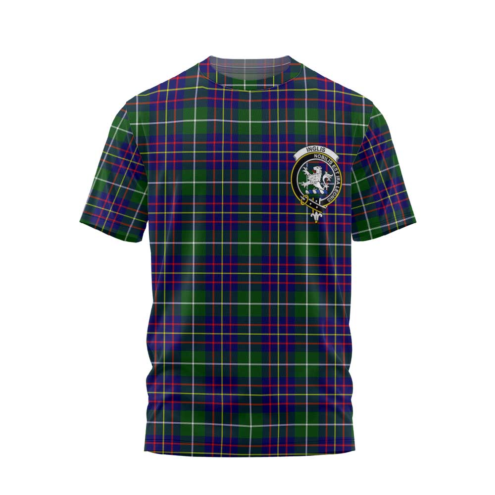 Clan Inglis Tartan Men T Shirt Crest And Plaid Basic Style