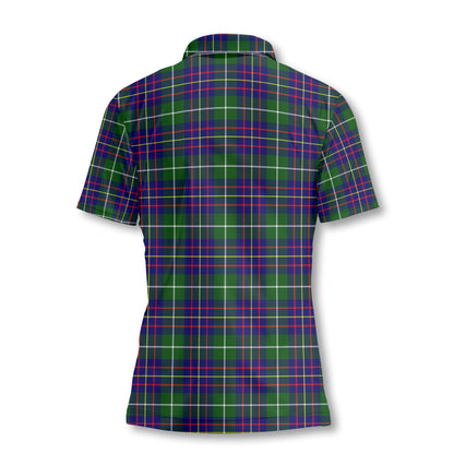 Clan Inglis Tartan Women Polo Shirt Crest And Plaid Basic Style