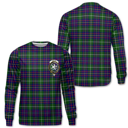 Clan Inglis Tartan Women Sweatshirt Crest And Plaid Basic Style