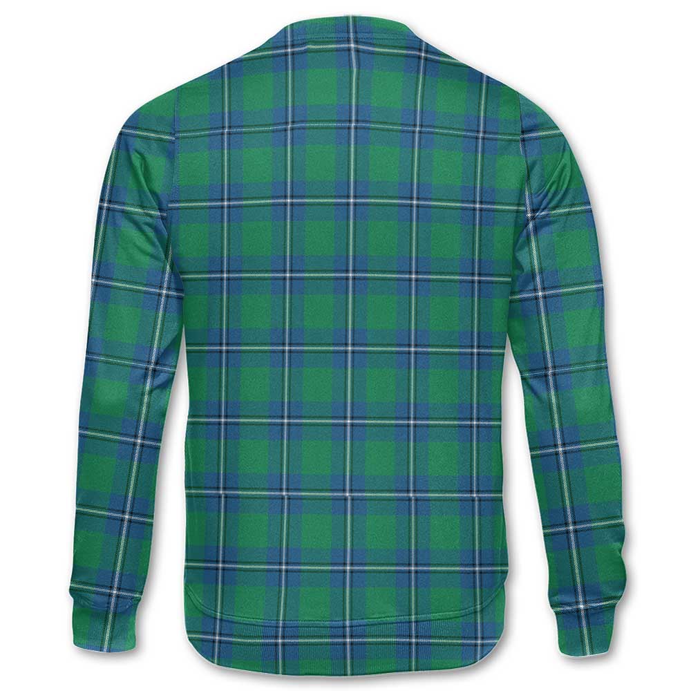 Clan Irvine Tartan Men Sweatshirt Crest And Plaid Basic Style