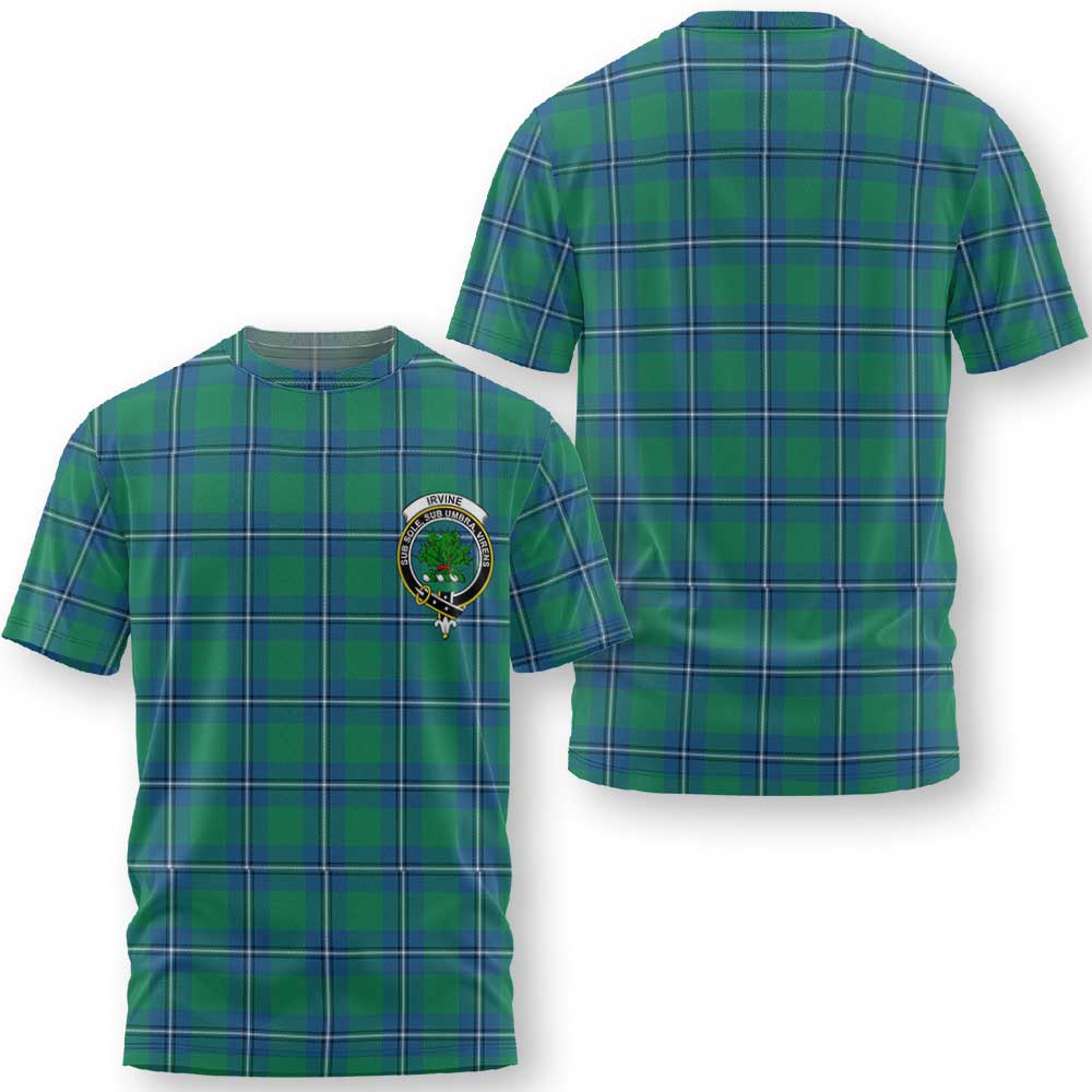 Clan Irvine Tartan Men T Shirt Crest And Plaid Basic Style