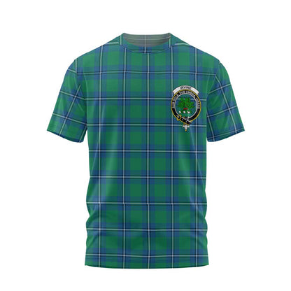 Clan Irvine Tartan Men T Shirt Crest And Plaid Basic Style