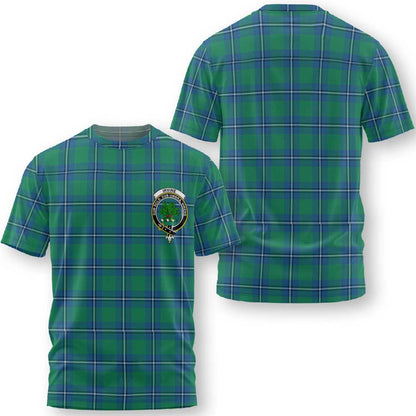 Clan Irvine Tartan Women T Shirt Crest And Plaid Basic Style