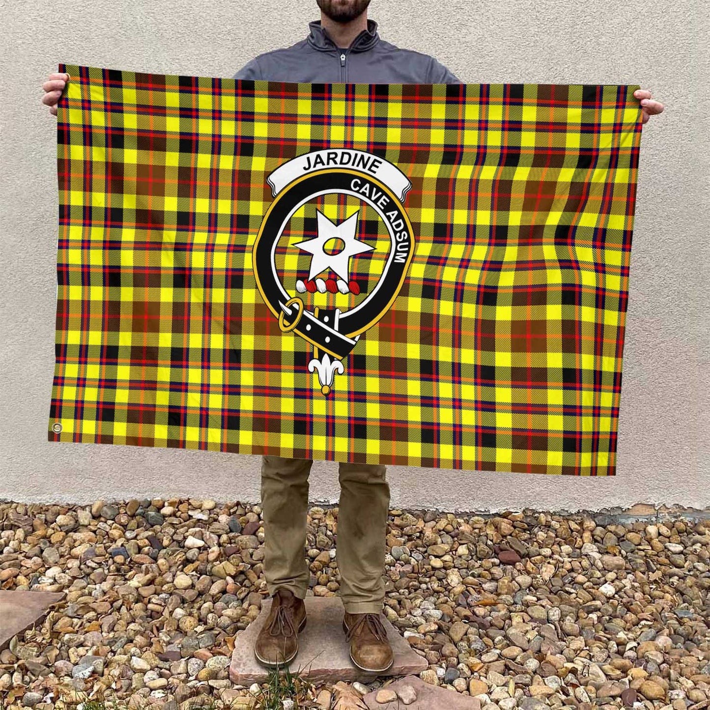 Clan Jardine Tartan Flag 1 Crest And Plaid Basic Style Tartan House Flag Crest And Plaid Basic Style