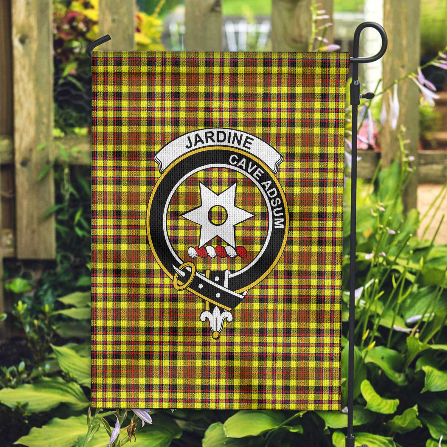 Clan Jardine Tartan Garden Flag Crest And Plaid Basic Style
