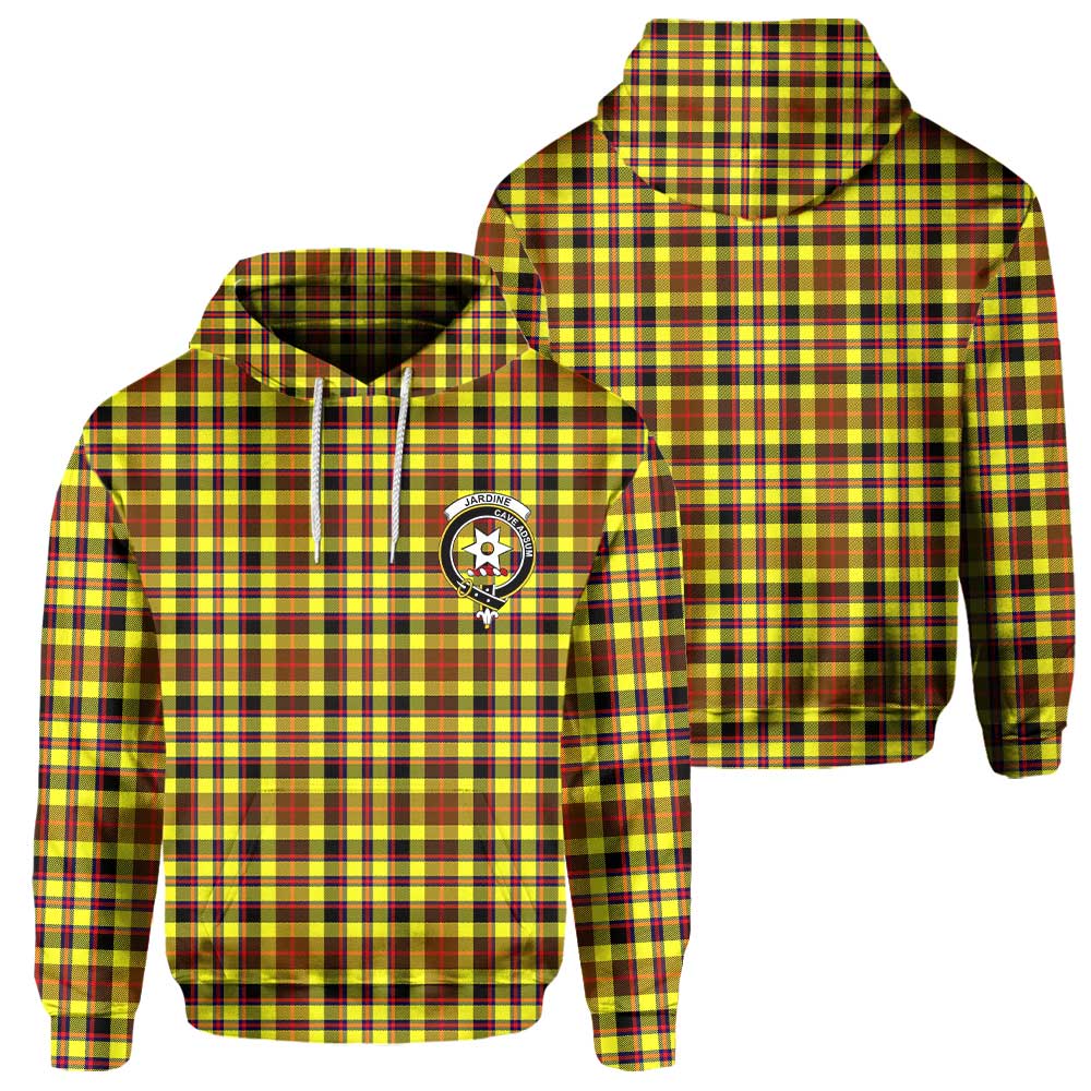 Clan Jardine Tartan Men Hoodie Crest And Plaid Basic Style