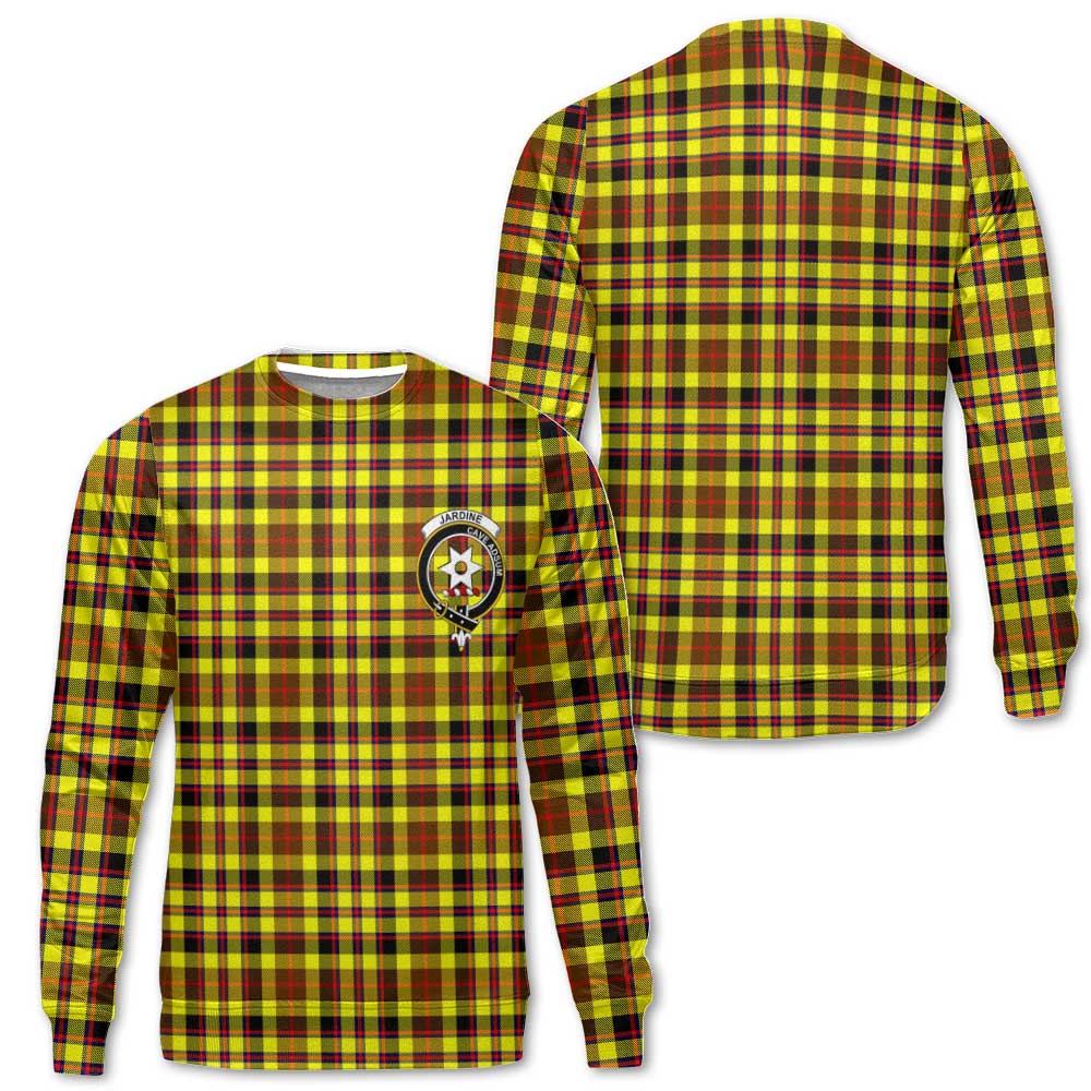 Clan Jardine Tartan Men Sweatshirt Crest And Plaid Basic Style