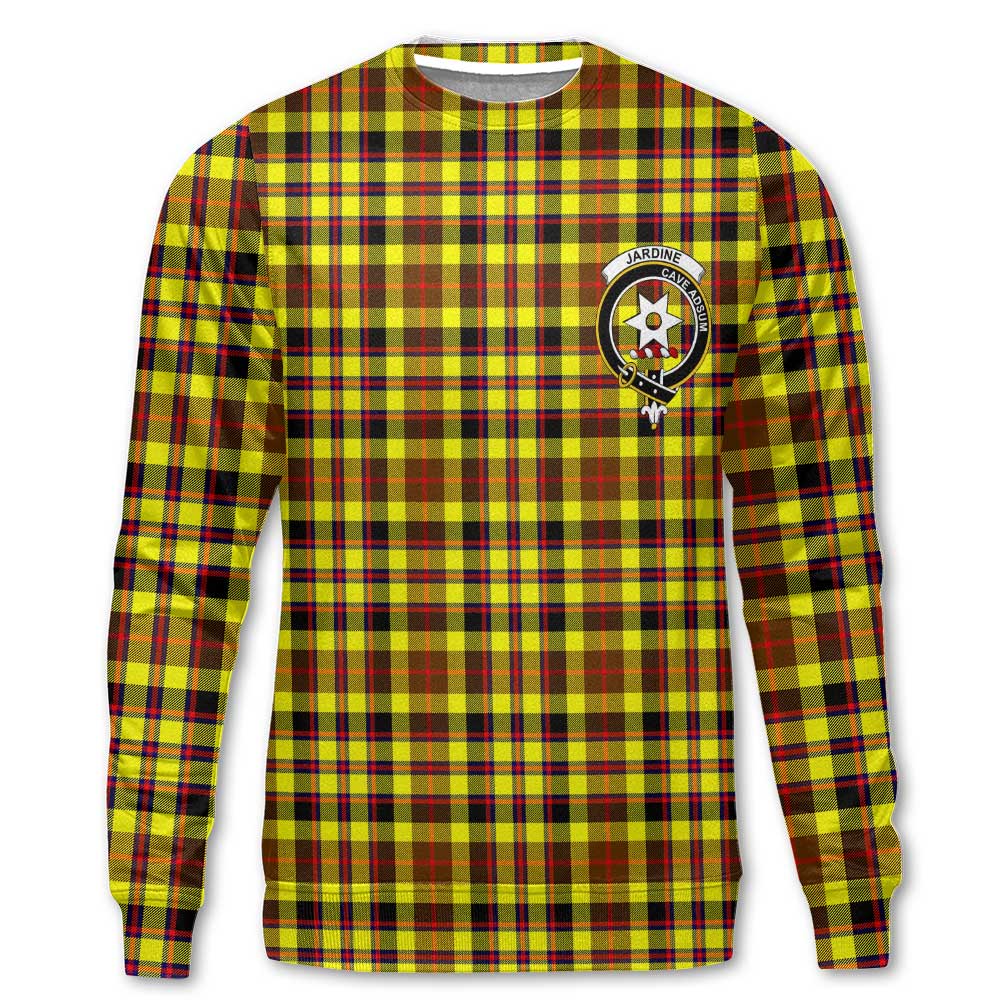 Clan Jardine Tartan Men Sweatshirt Crest And Plaid Basic Style