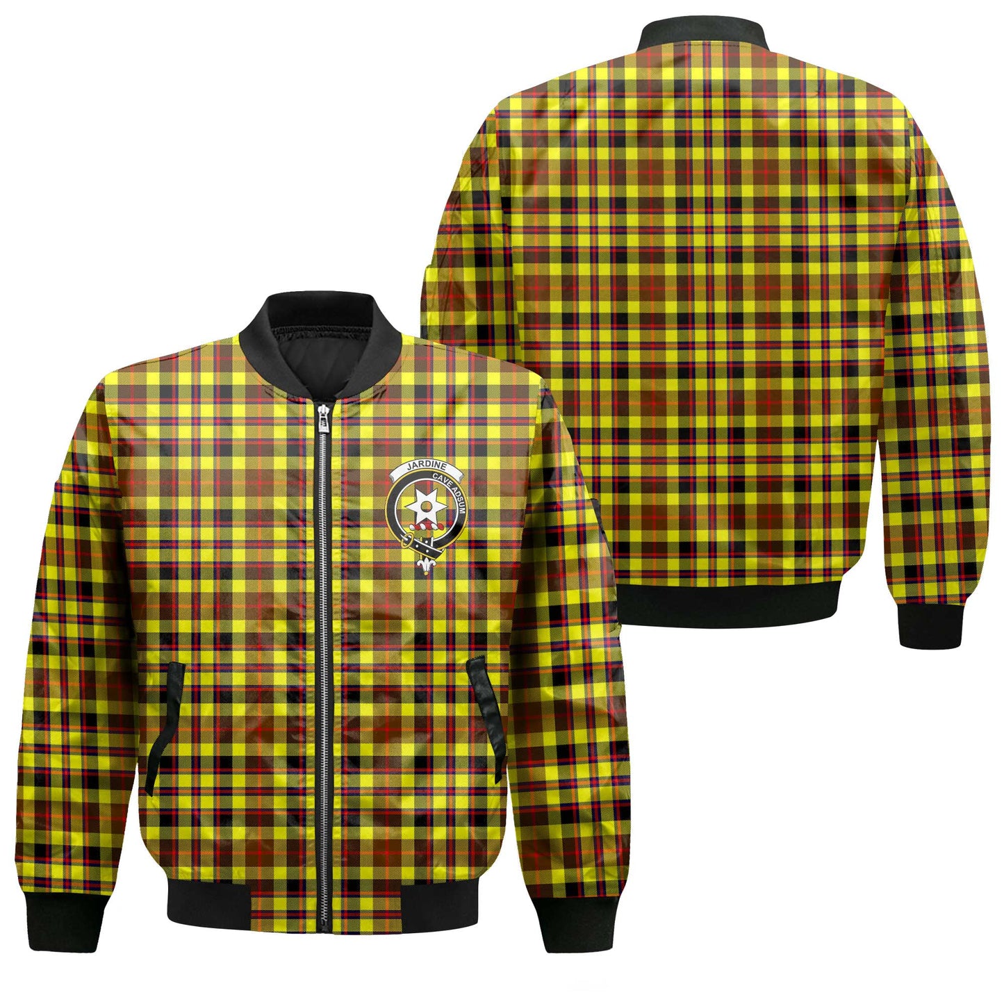 Clan Jardine Tartan Women Bomber Jacket Crest And Plaid Basic Style