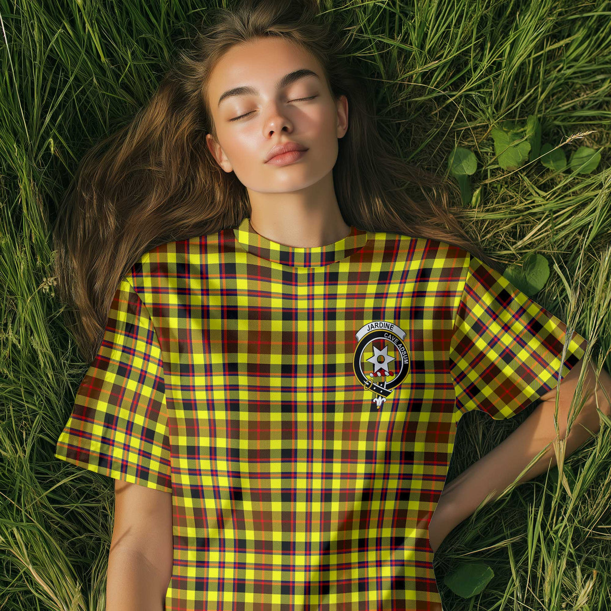 Clan Jardine Tartan Women T Shirt Crest And Plaid Basic Style