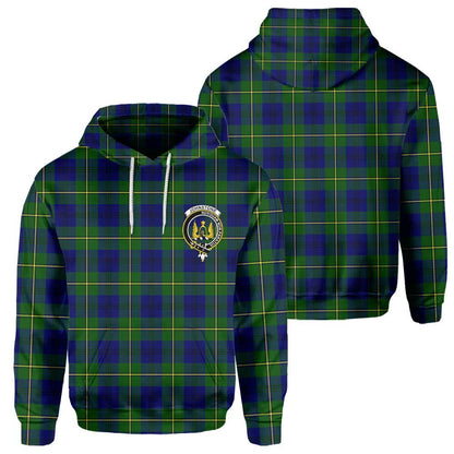 Clan Johnstone Tartan Men Hoodie Crest And Plaid Basic Style