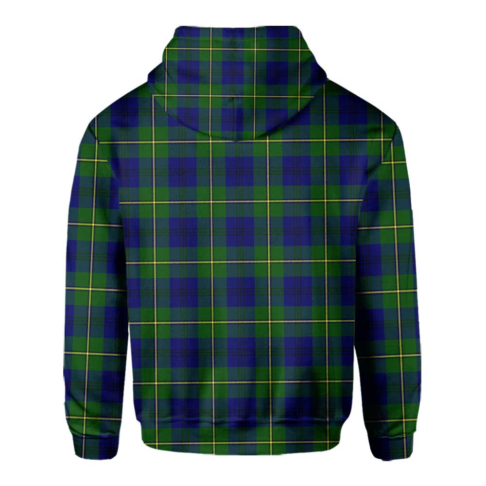 Clan Johnstone Tartan Men Hoodie Crest And Plaid Basic Style