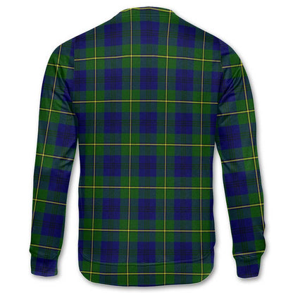 Clan Johnstone Tartan Men Sweatshirt Crest And Plaid Basic Style