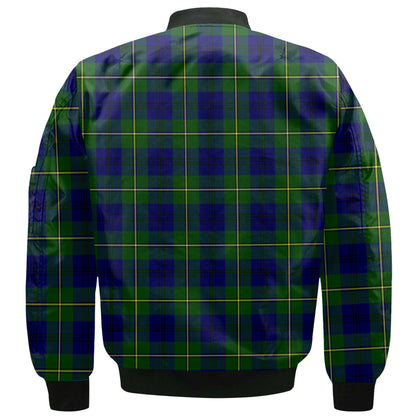 Clan Johnstone Tartan Women Bomber Jacket Crest And Plaid Basic Style