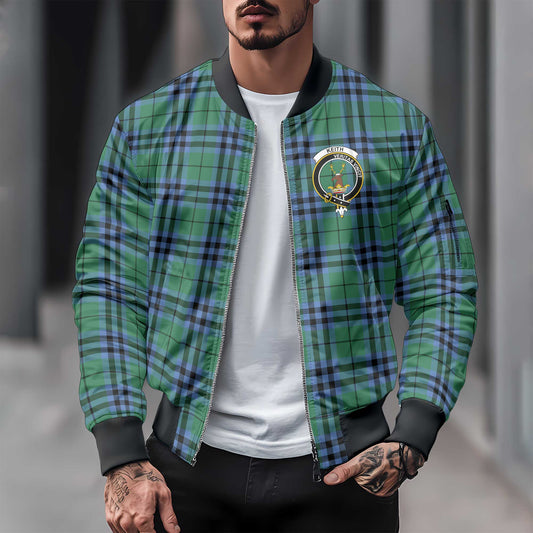 Clan Keith Tartan Men Bomber Jacket Crest And Plaid Basic Style