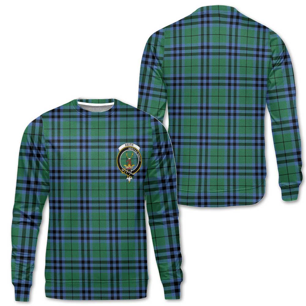 Clan Keith Tartan Men Sweatshirt Crest And Plaid Basic Style