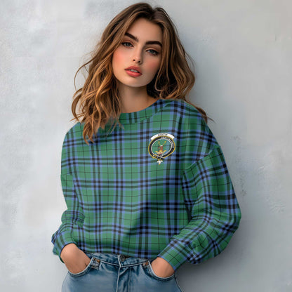 Clan Keith Tartan Women Sweatshirt Crest And Plaid Basic Style