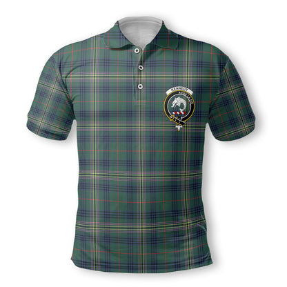 Clan Kennedy Tartan Men Polo Shirt Crest And Plaid Basic Style