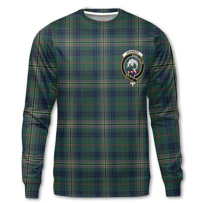 Clan Kennedy Tartan Men Sweatshirt Crest And Plaid Basic Style