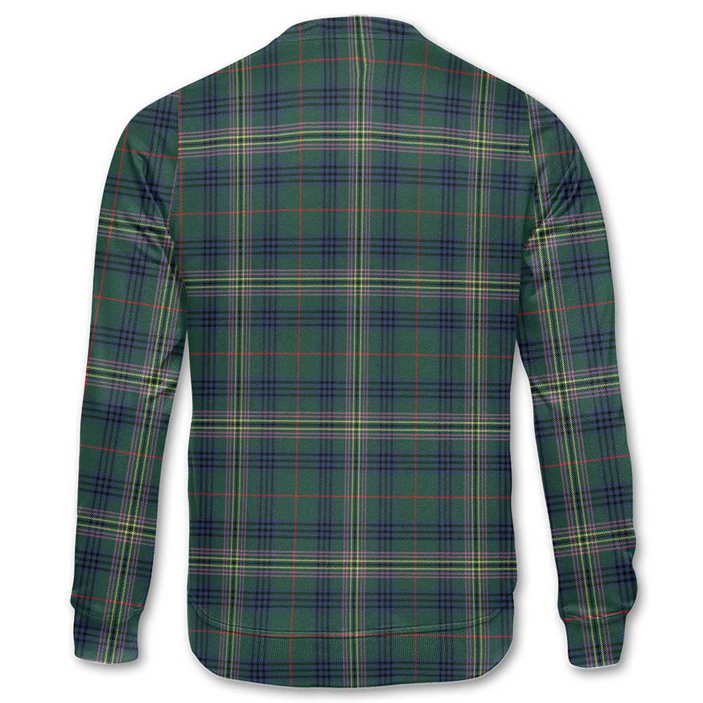 Clan Kennedy Tartan Men Sweatshirt Crest And Plaid Basic Style