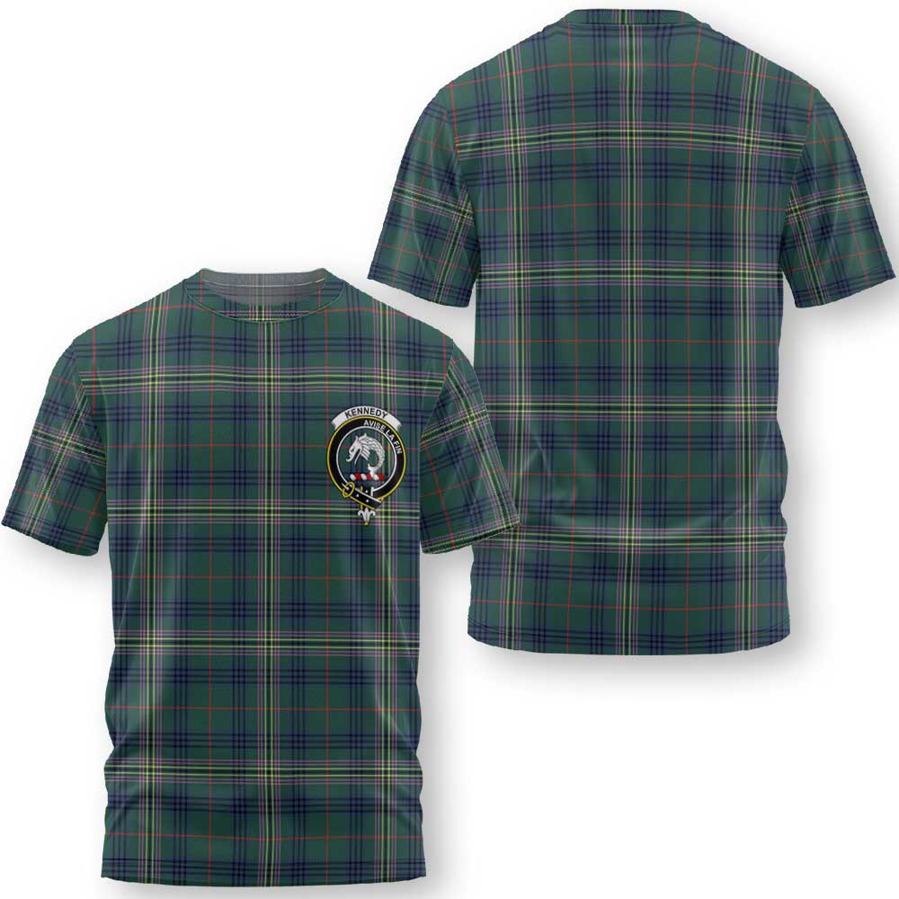 Clan Kennedy Tartan Men T Shirt Crest And Plaid Basic Style