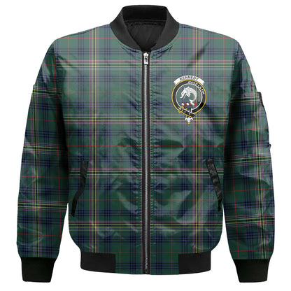 Clan Kennedy Tartan Women Bomber Jacket Crest And Plaid Basic Style