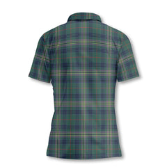 Clan Kennedy Tartan Women Polo Shirt Crest And Plaid Basic Style