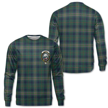 Clan Kennedy Tartan Women Sweatshirt Crest And Plaid Basic Style