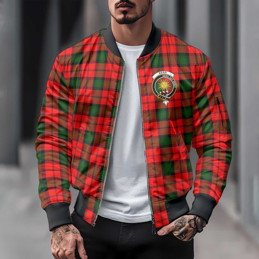 Clan Kerr Tartan Men Bomber Jacket Crest And Plaid Basic Style