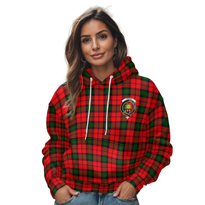 Clan Kerr Tartan Women Hoodie Crest And Plaid Basic Style