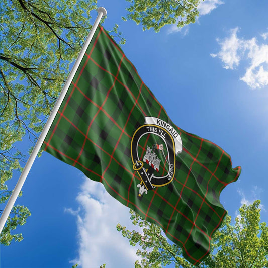 Clan Kincaid Tartan Flag Crest And Plaid Basic Style