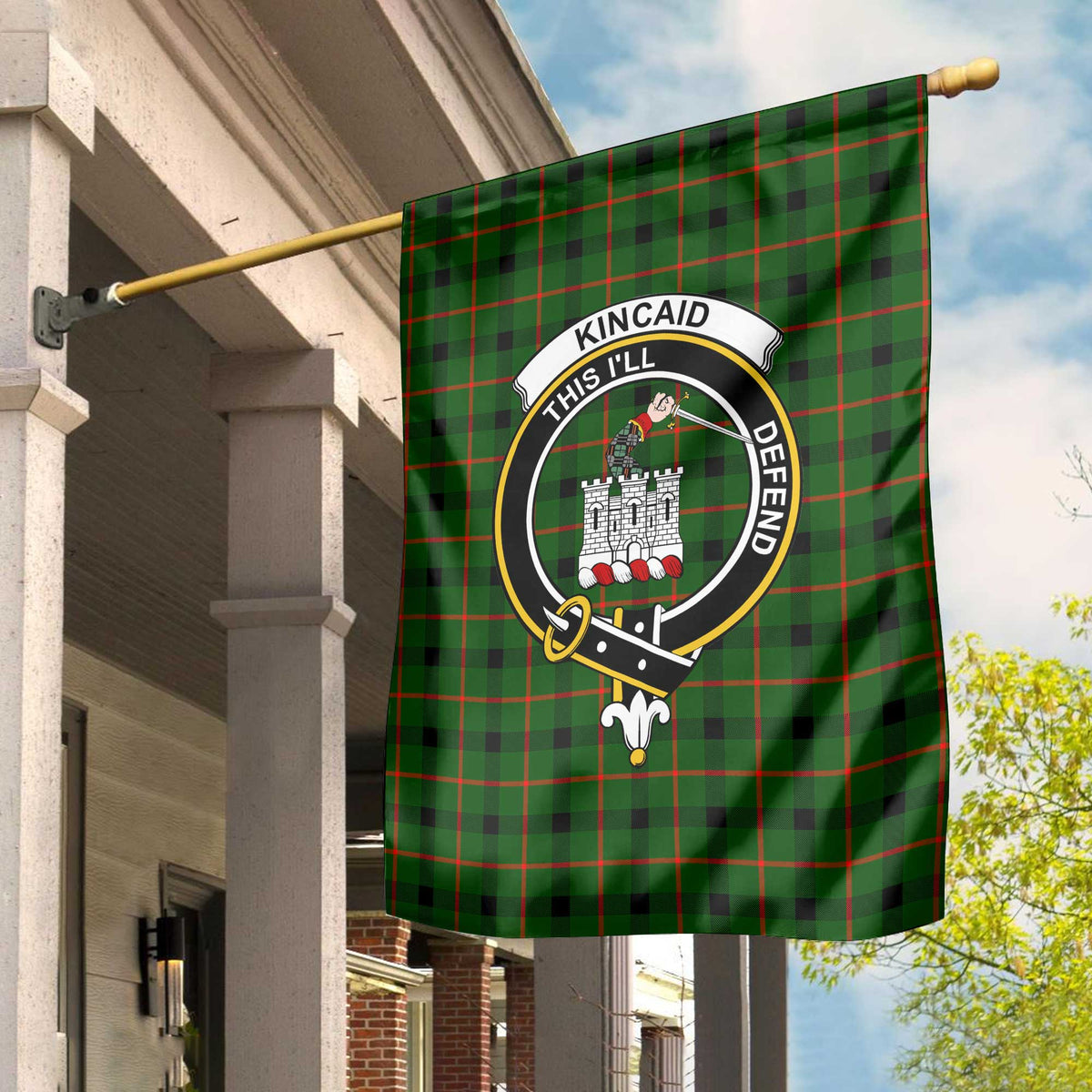 Clan Kincaid Tartan Garden Flag Crest And Plaid Basic Style