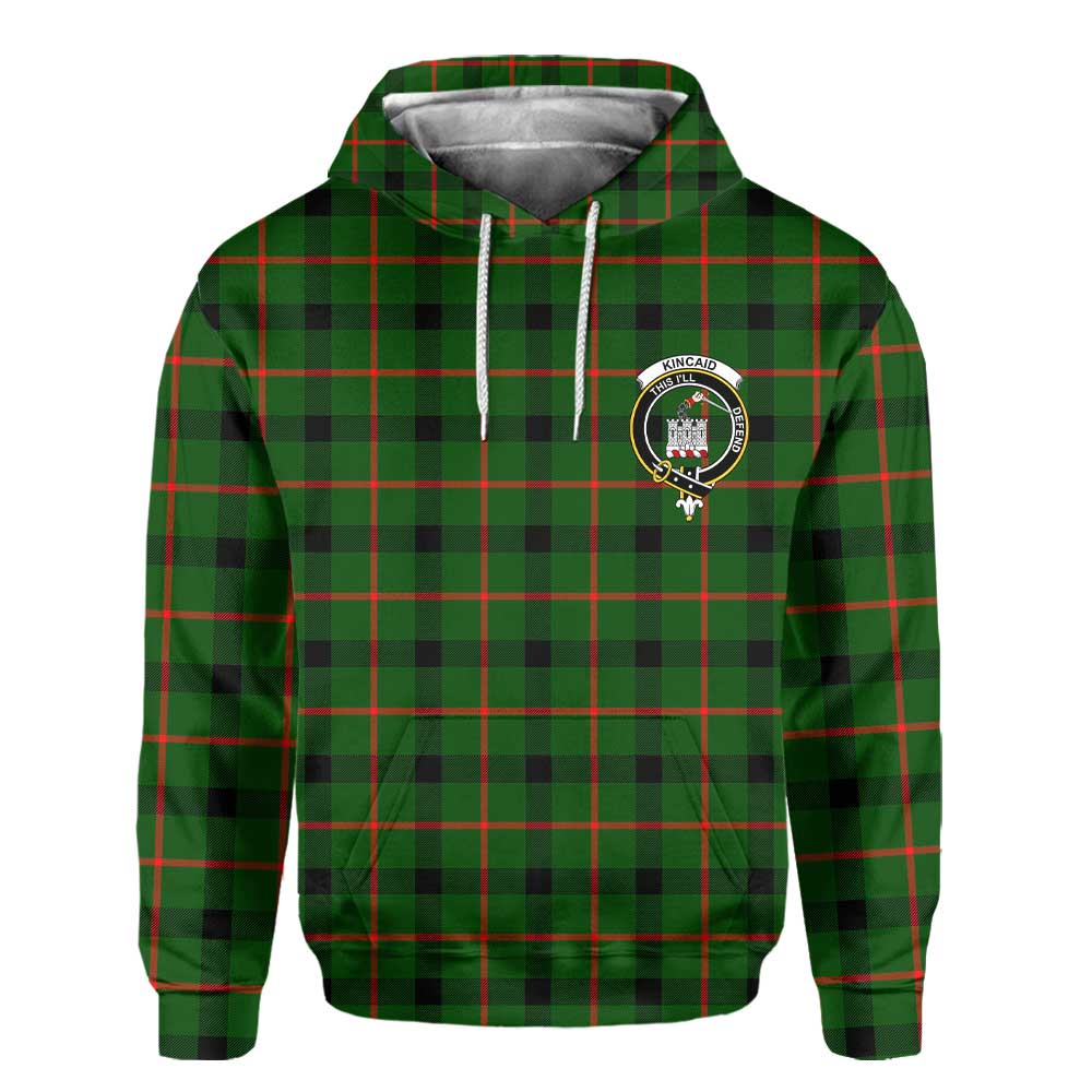 Clan Kincaid Tartan Men Hoodie Crest And Plaid Basic Style