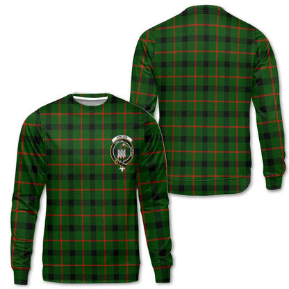 Clan Kincaid Tartan Men Sweatshirt Crest And Plaid Basic Style