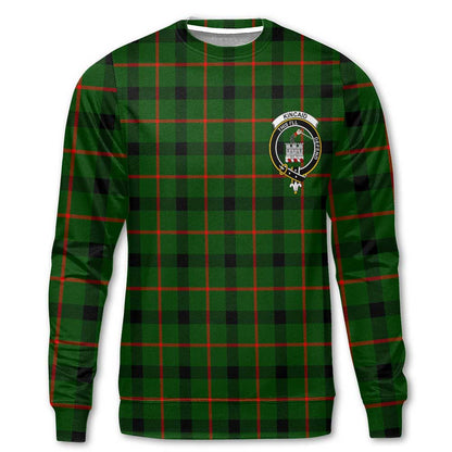 Clan Kincaid Tartan Men Sweatshirt Crest And Plaid Basic Style