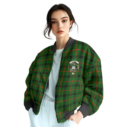 Clan Kincaid Tartan Women Bomber Jacket Crest And Plaid Basic Style