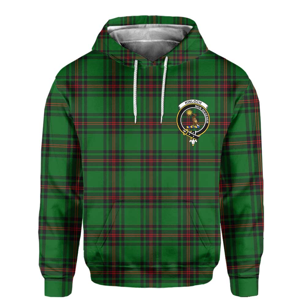 Clan Kinloch Tartan Men Hoodie Crest And Plaid Basic Style