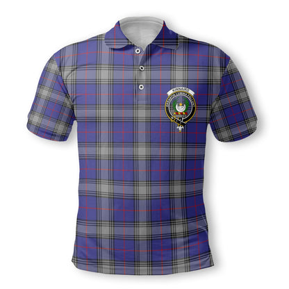 Clan Kinnaird Tartan Golf Men Polo Shirt Crest And Plaid Basic Style