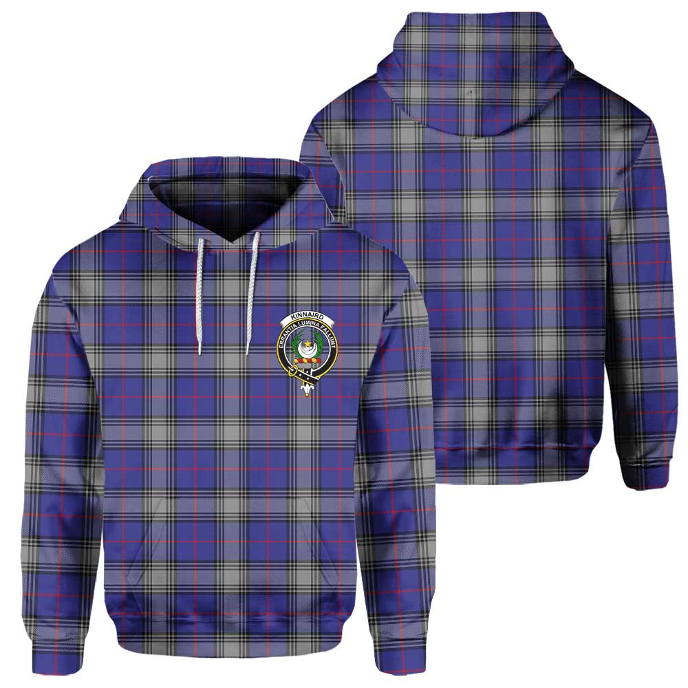 Clan Kinnaird Tartan Men Hoodie Crest And Plaid Basic Style