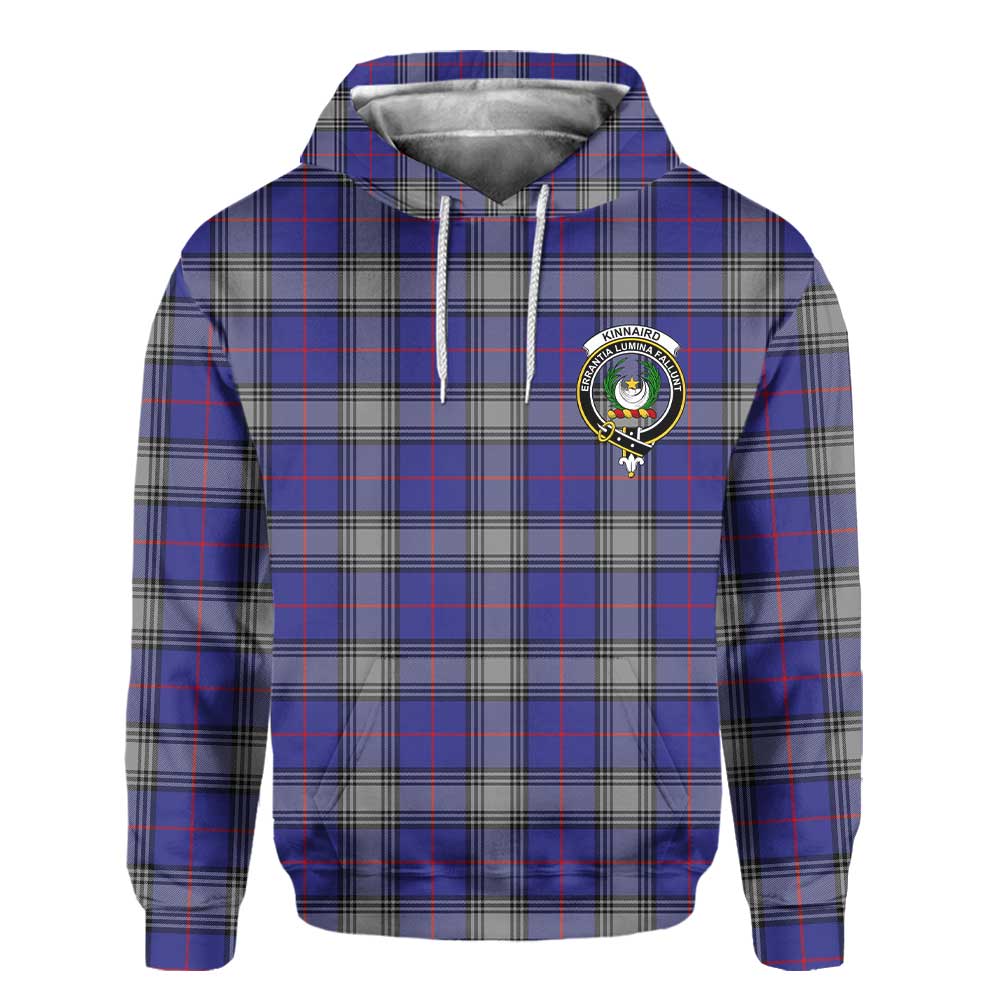 Clan Kinnaird Tartan Men Hoodie Crest And Plaid Basic Style