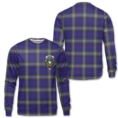 Clan Kinnaird Tartan Men Sweatshirt Crest And Plaid Basic Style