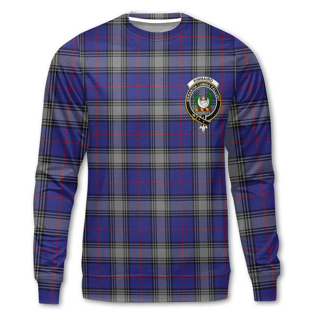 Clan Kinnaird Tartan Men Sweatshirt Crest And Plaid Basic Style