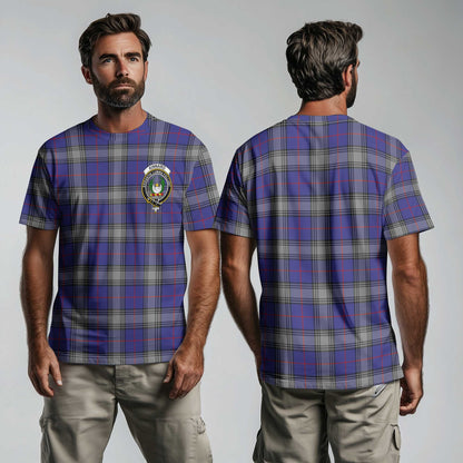 Clan Kinnaird Tartan Men T Shirt Crest And Plaid Basic Style