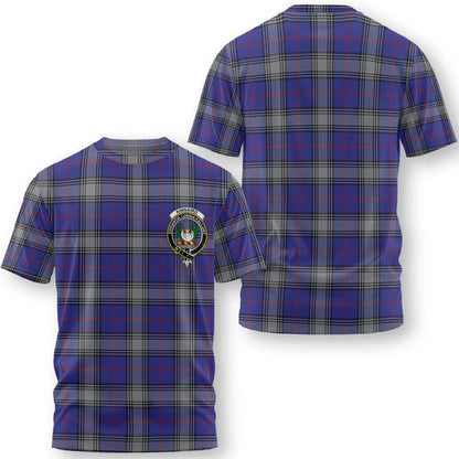 Clan Kinnaird Tartan Men T Shirt Crest And Plaid Basic Style