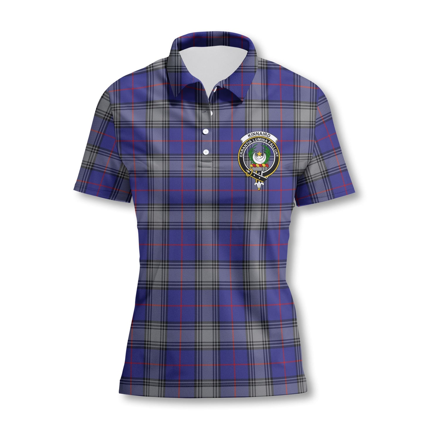 Clan Kinnaird Tartan Women Polo Shirt Crest And Plaid Basic Style