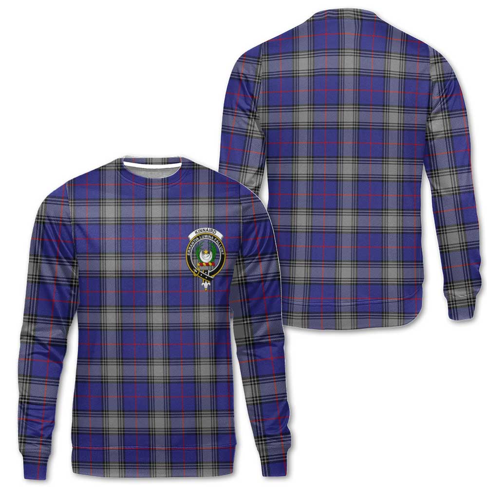 Clan Kinnaird Tartan Women Sweatshirt Crest And Plaid Basic Style